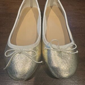 J. Crew Factory Metallic Gold Kids Dress Shoes